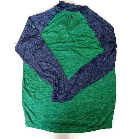Under Armour Mens S Notre Dame Fighting Irish 1/4 Zip LS Pullover Shirt UA Green - Picture 5 of 6